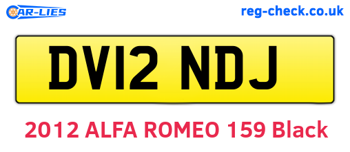 DV12NDJ are the vehicle registration plates.