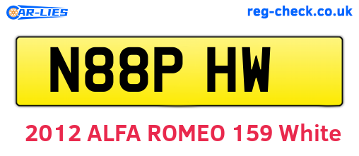 N88PHW are the vehicle registration plates.