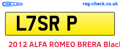 L7SRP are the vehicle registration plates.