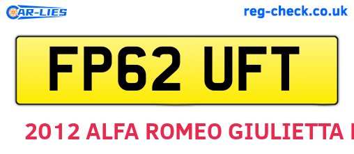 FP62UFT are the vehicle registration plates.