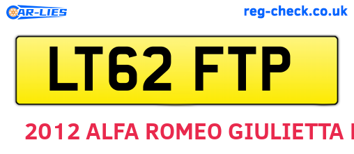 LT62FTP are the vehicle registration plates.