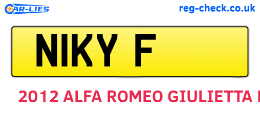 N1KYF are the vehicle registration plates.