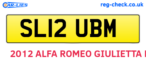 SL12UBM are the vehicle registration plates.