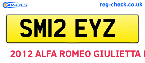 SM12EYZ are the vehicle registration plates.