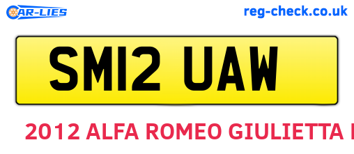 SM12UAW are the vehicle registration plates.