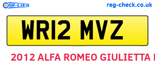 WR12MVZ are the vehicle registration plates.