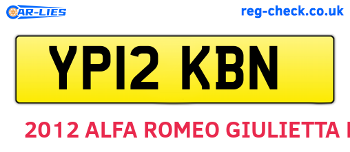 YP12KBN are the vehicle registration plates.