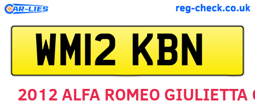 WM12KBN are the vehicle registration plates.