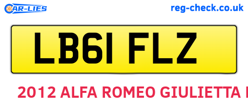 LB61FLZ are the vehicle registration plates.
