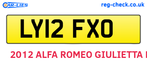 LY12FXO are the vehicle registration plates.