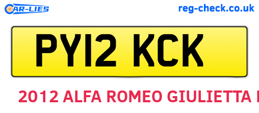 PY12KCK are the vehicle registration plates.