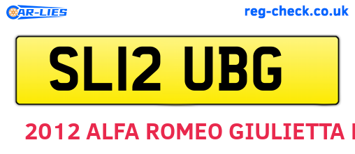 SL12UBG are the vehicle registration plates.