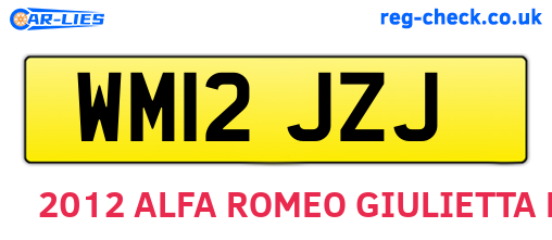 WM12JZJ are the vehicle registration plates.
