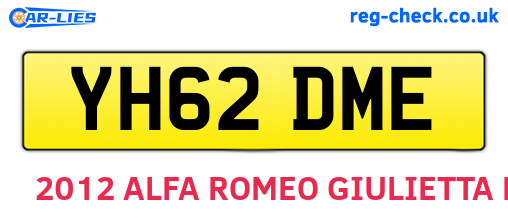 YH62DME are the vehicle registration plates.