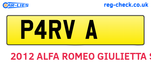 P4RVA are the vehicle registration plates.