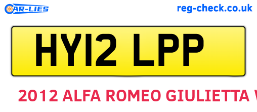 HY12LPP are the vehicle registration plates.