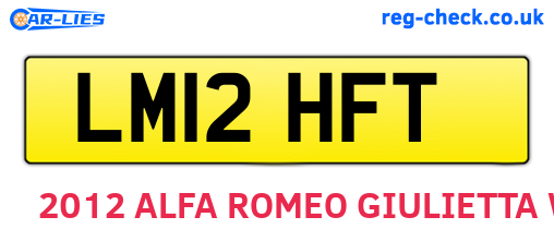 LM12HFT are the vehicle registration plates.