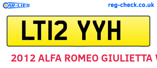 LT12YYH are the vehicle registration plates.