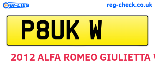P8UKW are the vehicle registration plates.