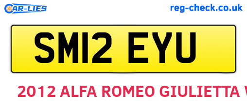 SM12EYU are the vehicle registration plates.