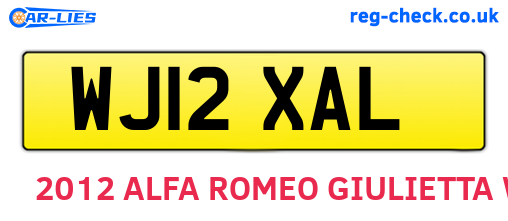 WJ12XAL are the vehicle registration plates.