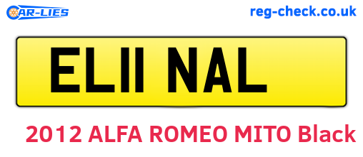 EL11NAL are the vehicle registration plates.
