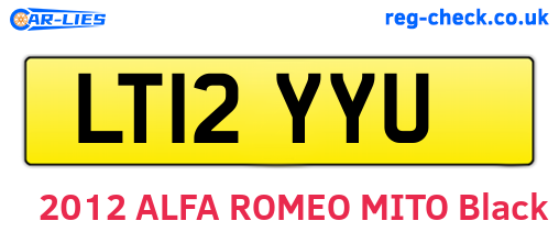 LT12YYU are the vehicle registration plates.