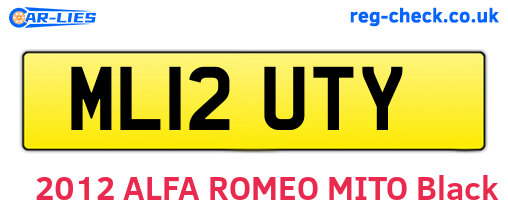 ML12UTY are the vehicle registration plates.