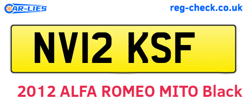 NV12KSF are the vehicle registration plates.