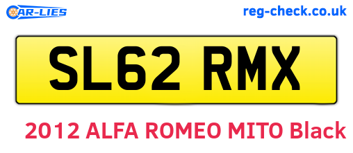 SL62RMX are the vehicle registration plates.