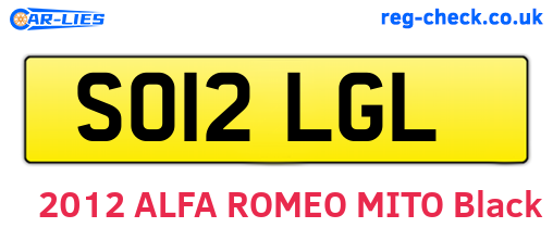 SO12LGL are the vehicle registration plates.