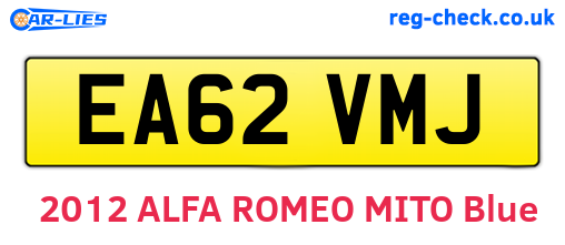 EA62VMJ are the vehicle registration plates.