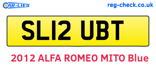 SL12UBT are the vehicle registration plates.