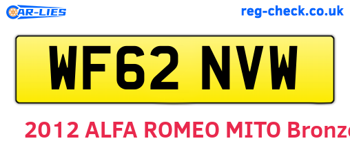 WF62NVW are the vehicle registration plates.