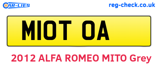 M10TOA are the vehicle registration plates.