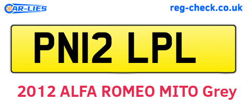 PN12LPL are the vehicle registration plates.