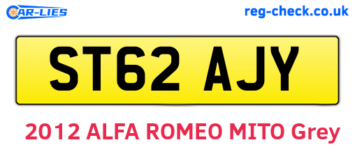 ST62AJY are the vehicle registration plates.