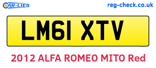 LM61XTV are the vehicle registration plates.