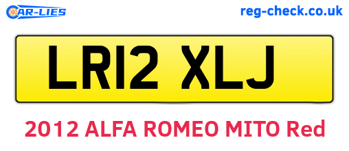 LR12XLJ are the vehicle registration plates.
