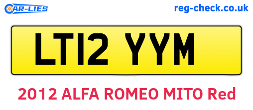 LT12YYM are the vehicle registration plates.