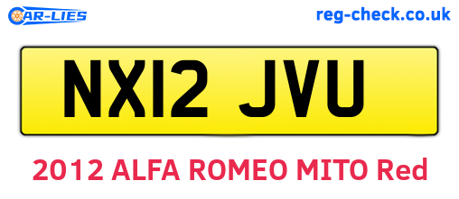 NX12JVU are the vehicle registration plates.