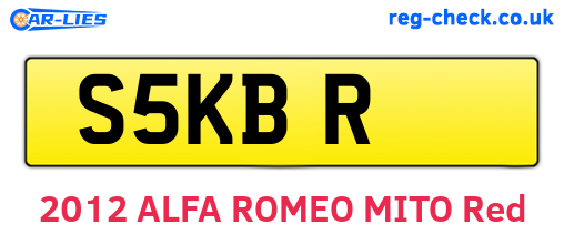 S5KBR are the vehicle registration plates.