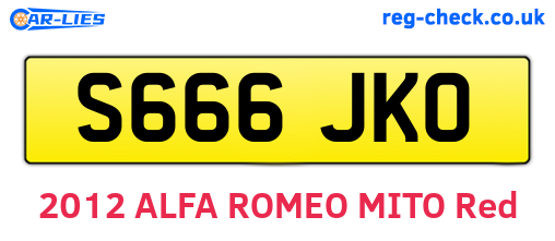 S666JKO are the vehicle registration plates.