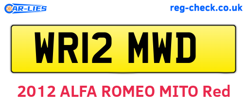 WR12MWD are the vehicle registration plates.