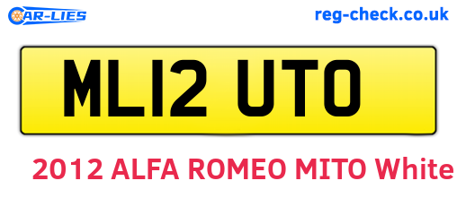 ML12UTO are the vehicle registration plates.