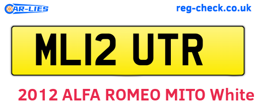 ML12UTR are the vehicle registration plates.