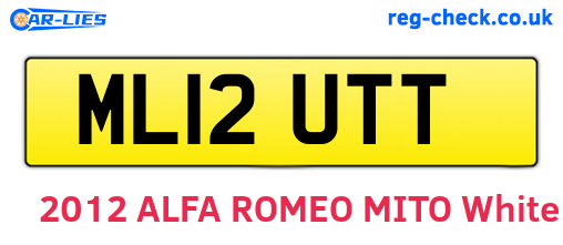 ML12UTT are the vehicle registration plates.