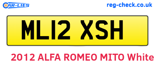 ML12XSH are the vehicle registration plates.