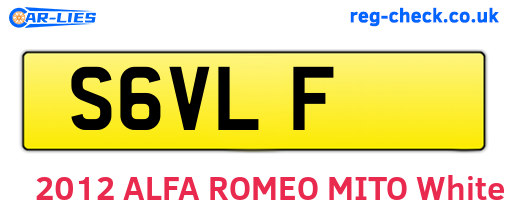 S6VLF are the vehicle registration plates.