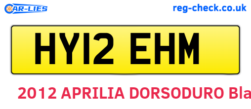 HY12EHM are the vehicle registration plates.